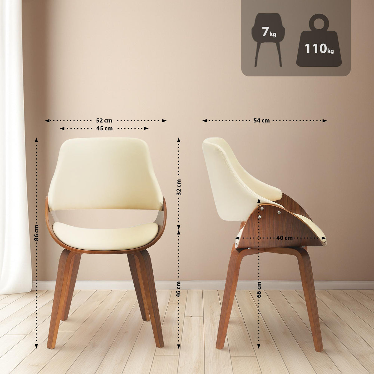 2-pack matstol Vangale