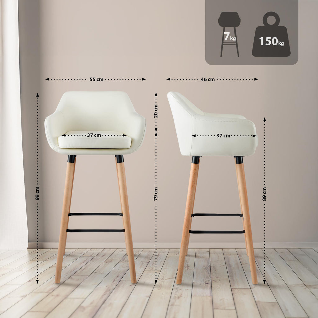 2-pack barstol Grant konstläder