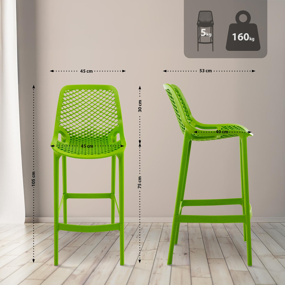 2-pack Outdoor barstol Air