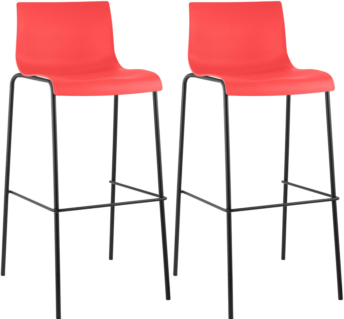 2-pack barstol Hover plast 4-ben stativ