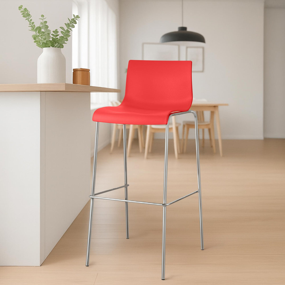 2-pack barstol Hover plast 4-ben stativ