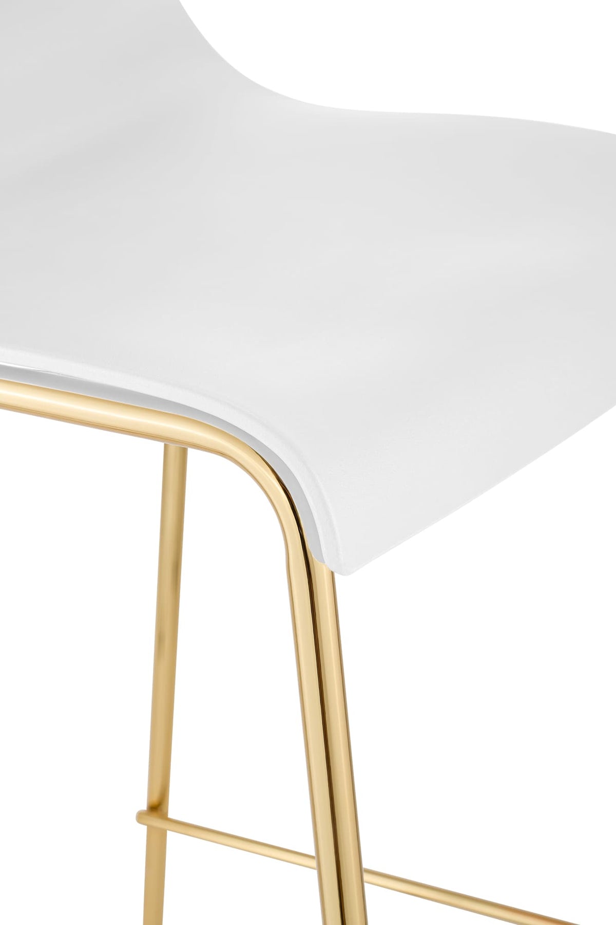 2-pack barstol Hover plast fyrbent stativ guld