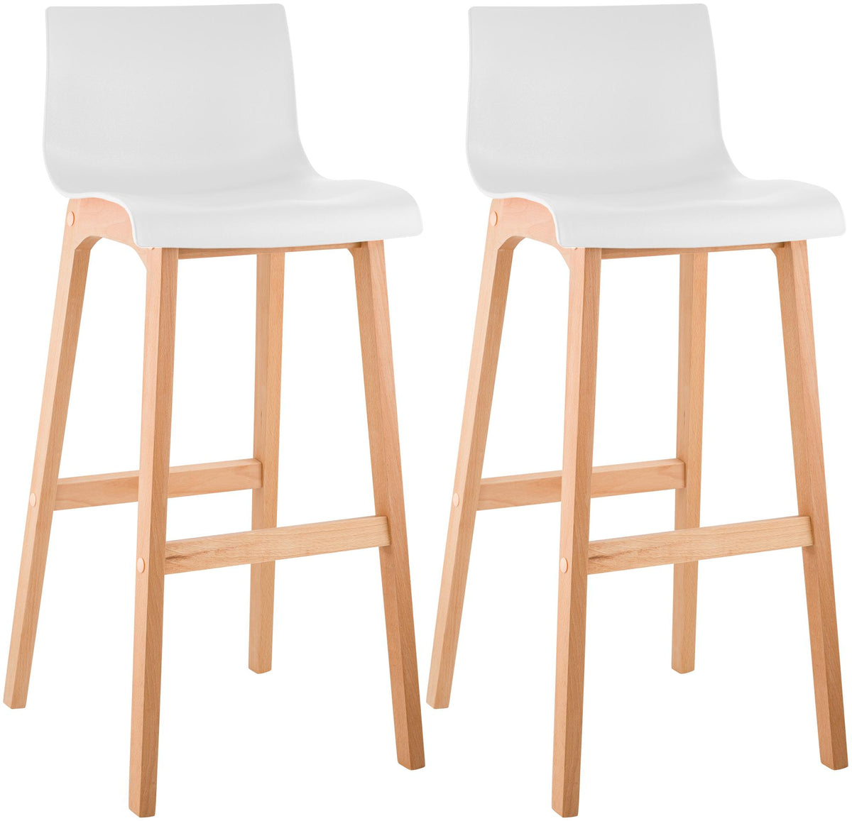 2-pack barstol Hover plast fyrbent stativ Natura