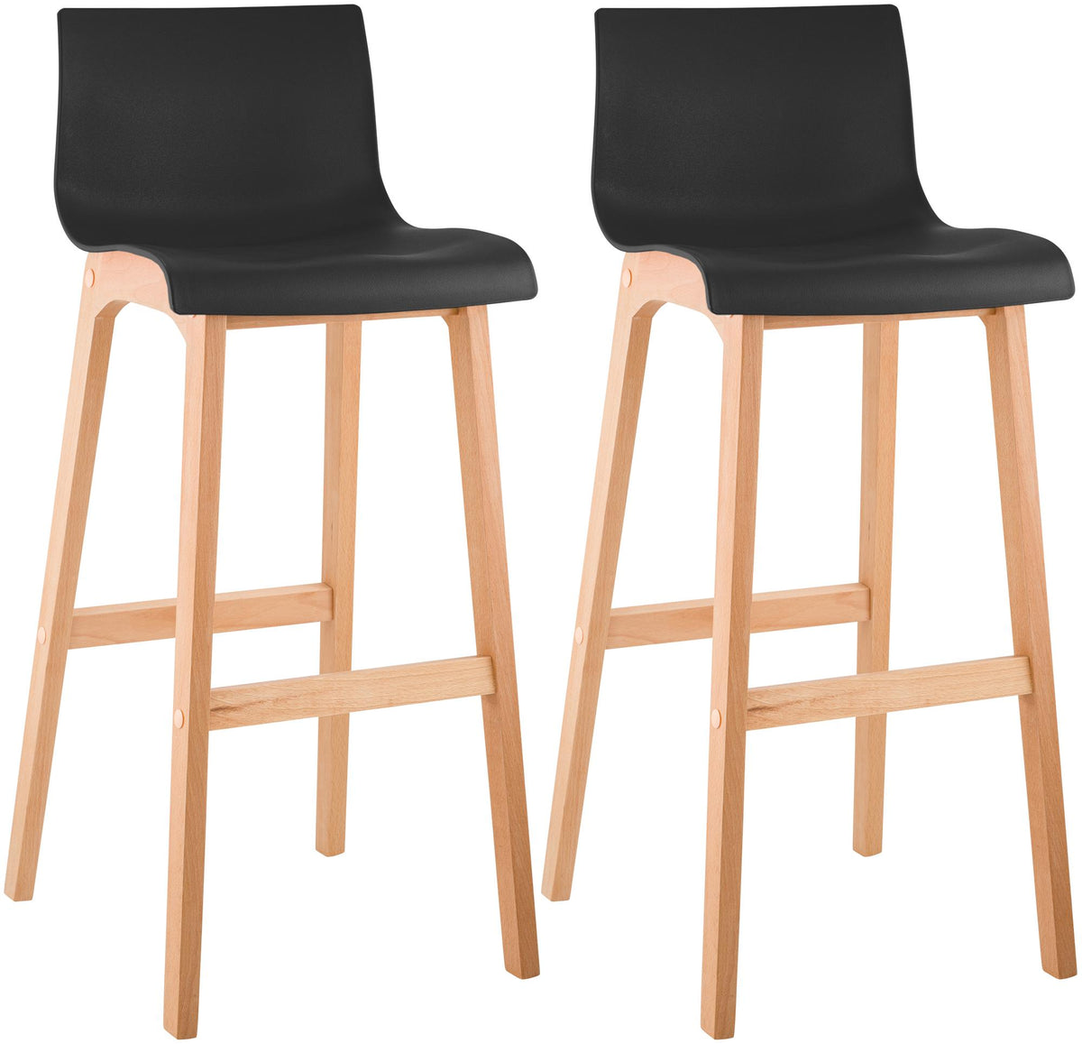 2-pack barstol Hover plast fyrbent stativ Natura