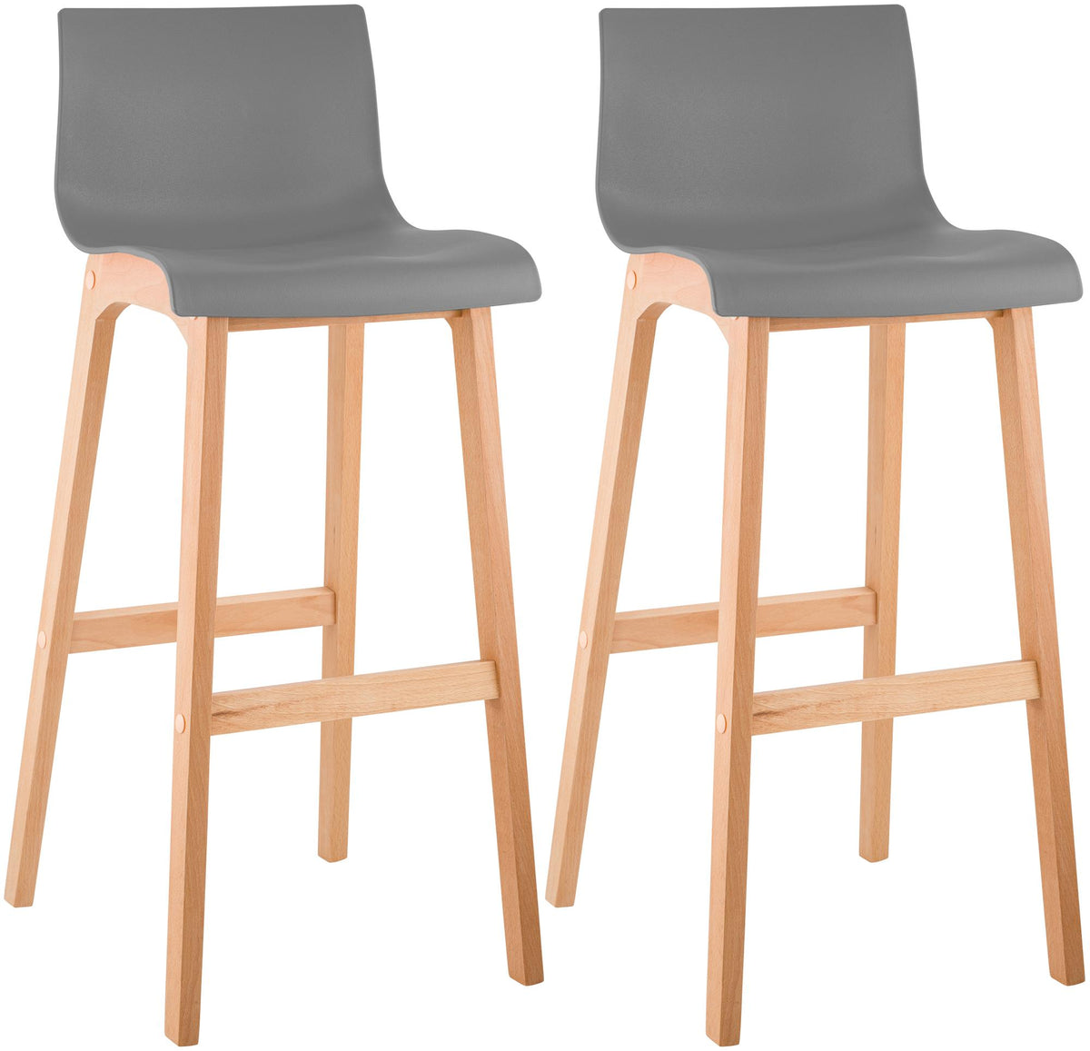 2-pack barstol Hover plast fyrbent stativ Natura