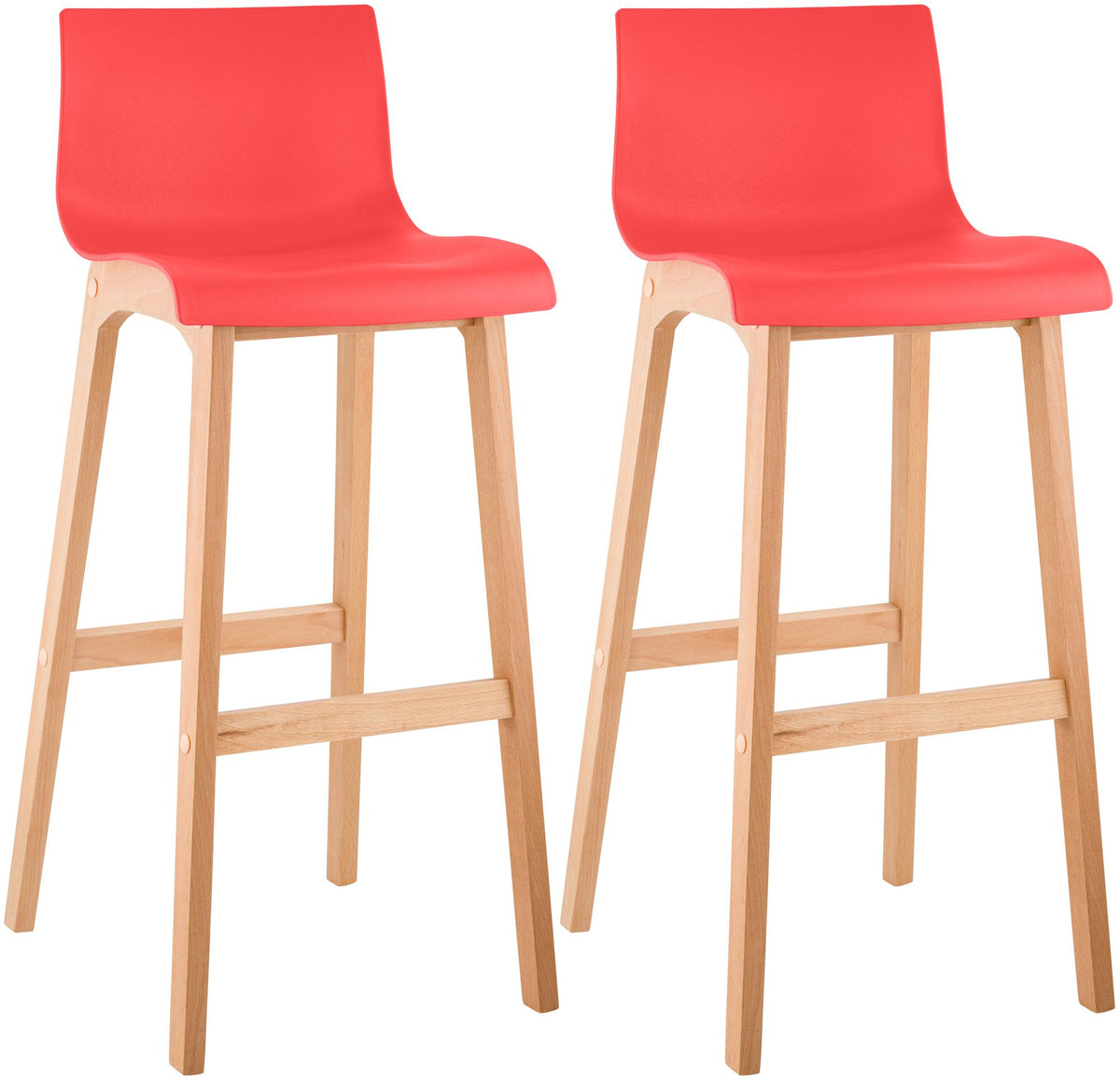 2-pack barstol Hover plast fyrbent stativ Natura