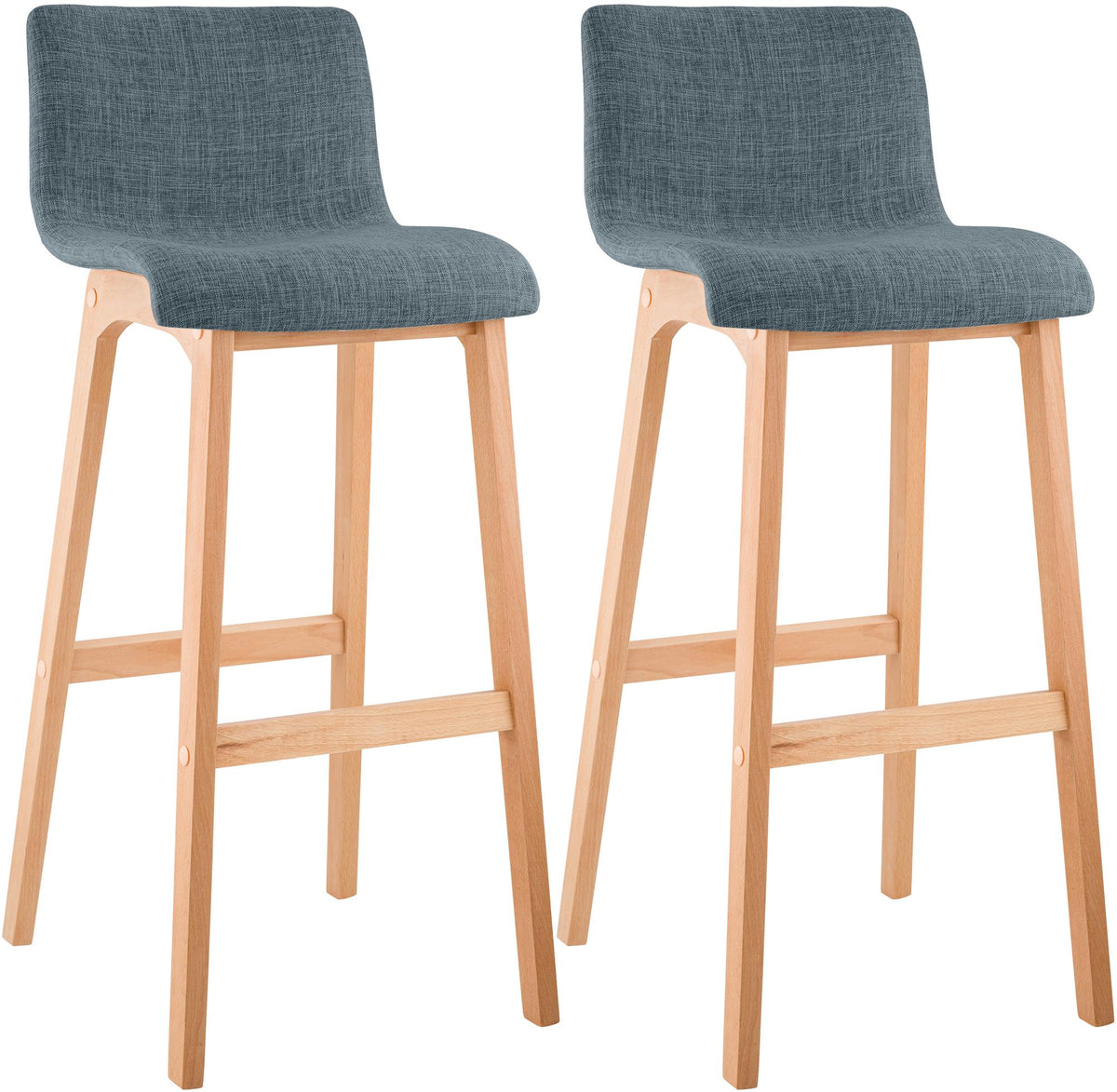 2-pack barstol Hover tyg fyrbent stativ Natura