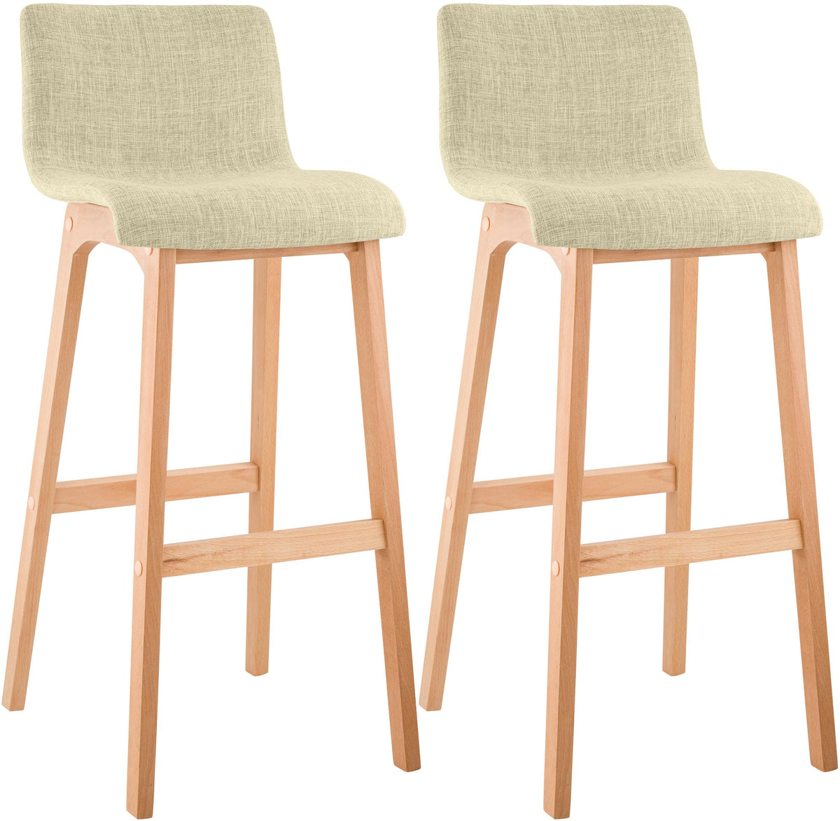 2-pack barstol Hover tyg fyrbent stativ Natura