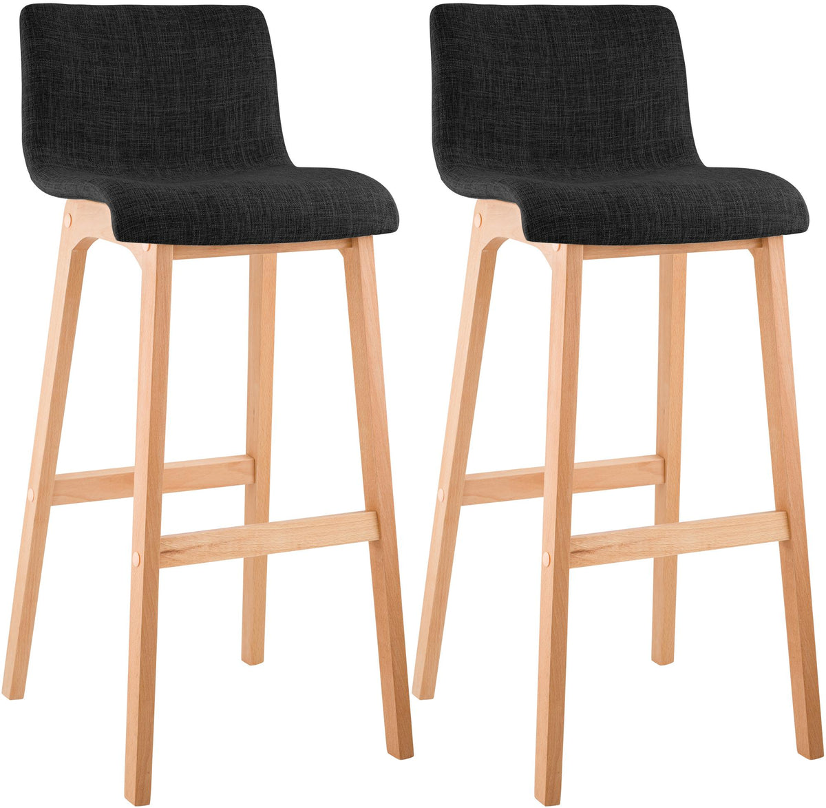 2-pack barstol Hover tyg fyrbent stativ Natura