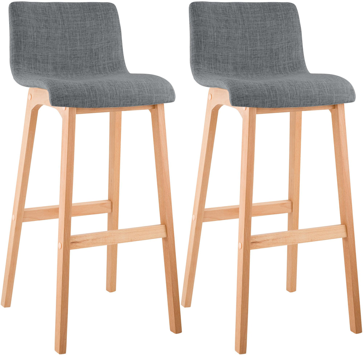 2-pack barstol Hover tyg fyrbent stativ Natura