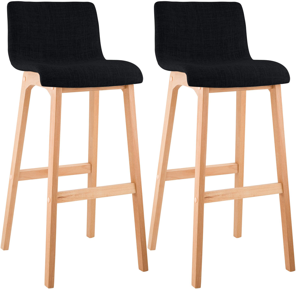 2-pack barstol Hover tyg fyrbent stativ Natura