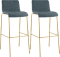 2-pack barstol Hover tyg fyrbent stativ guld