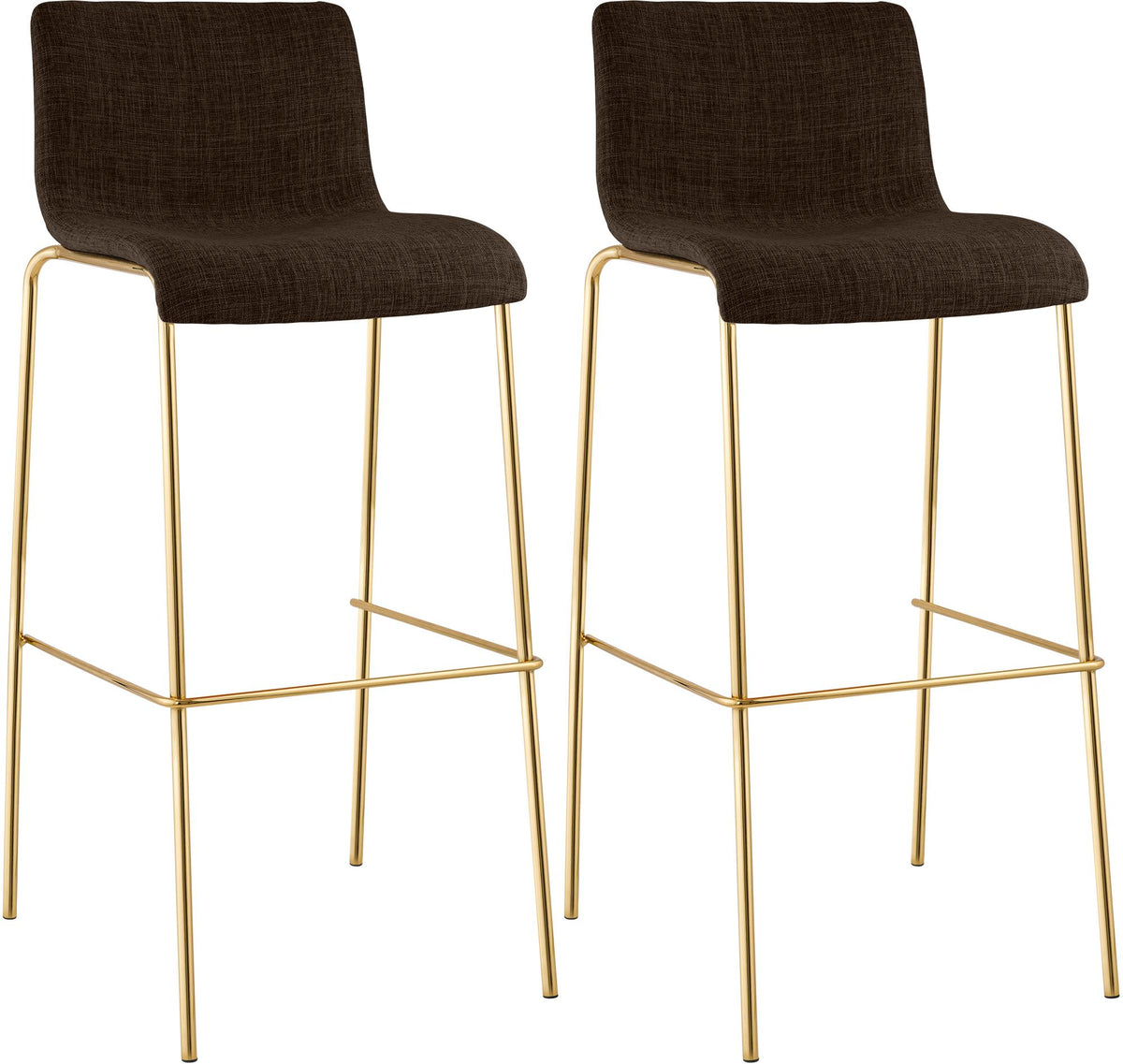 2-pack barstol Hover tyg fyrbent stativ guld