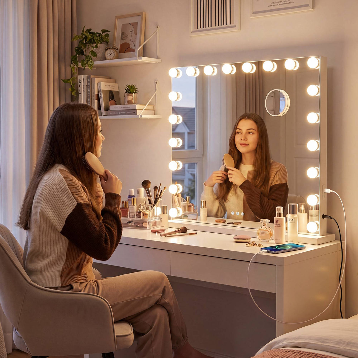 Sminkspegel Norlina med Bluetooth