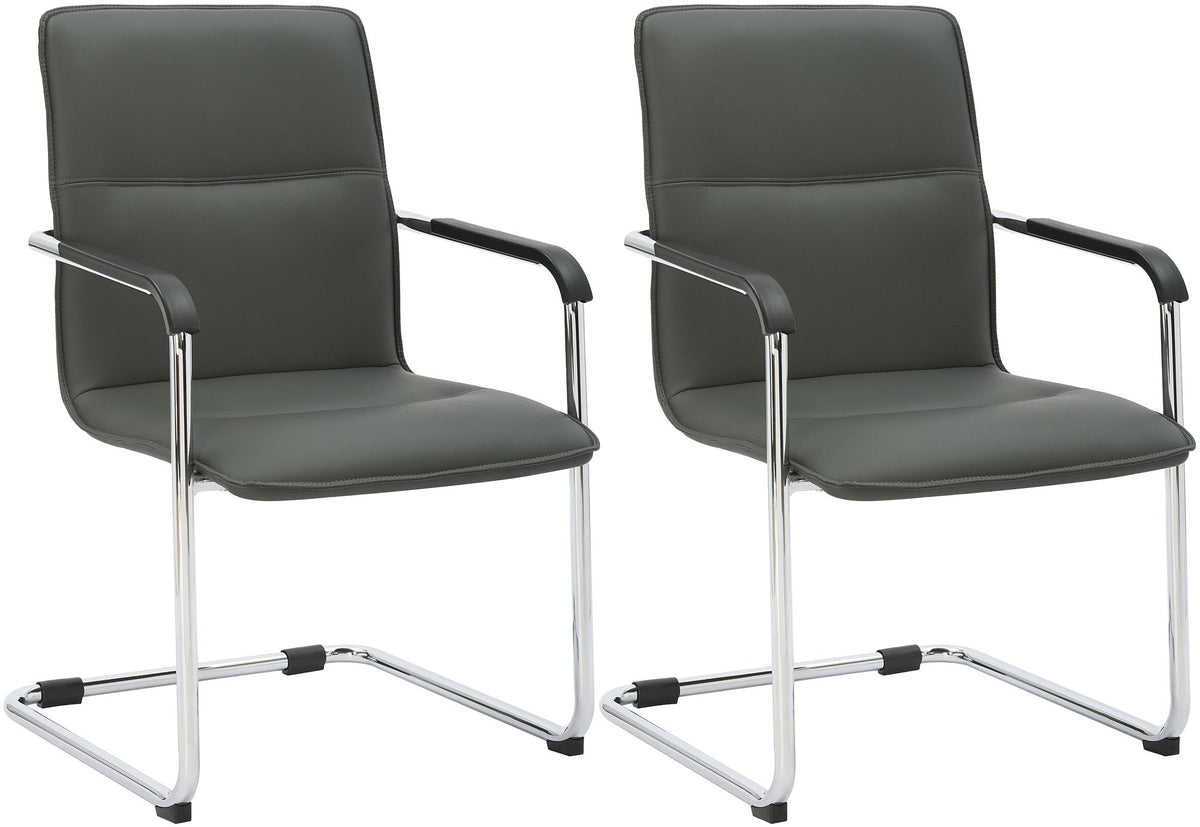 2-pack fribärande stol Seattle konstläder