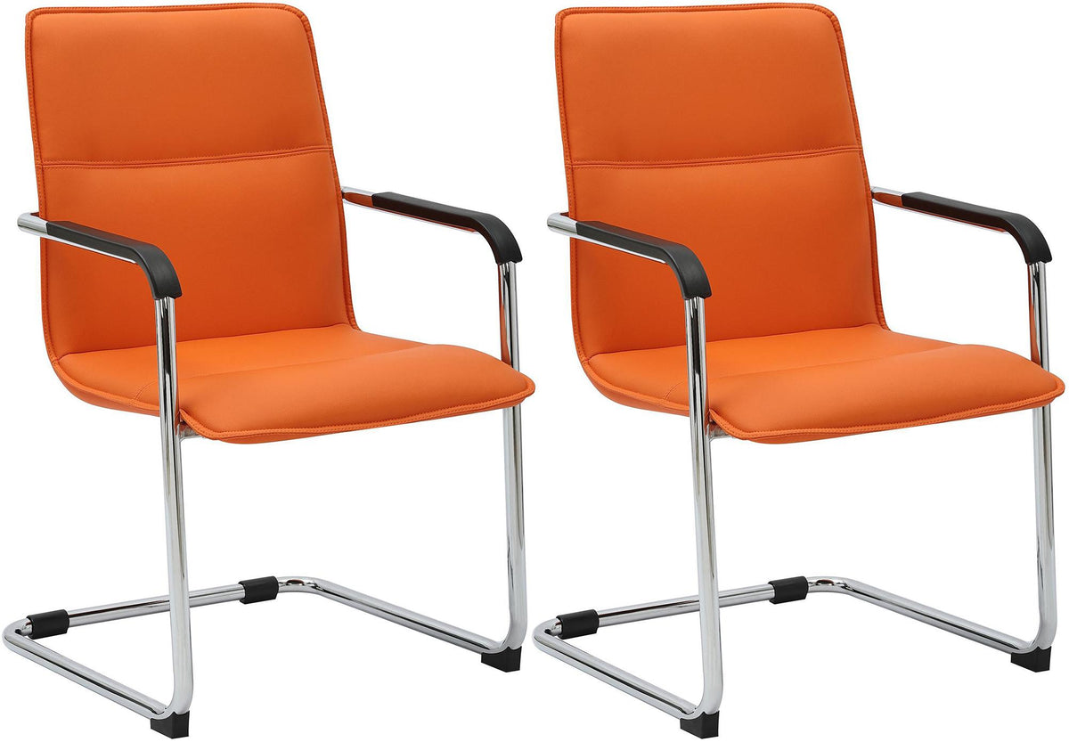 2-pack fribärande stol Seattle konstläder