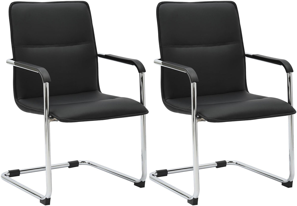 2-pack fribärande stol Seattle konstläder