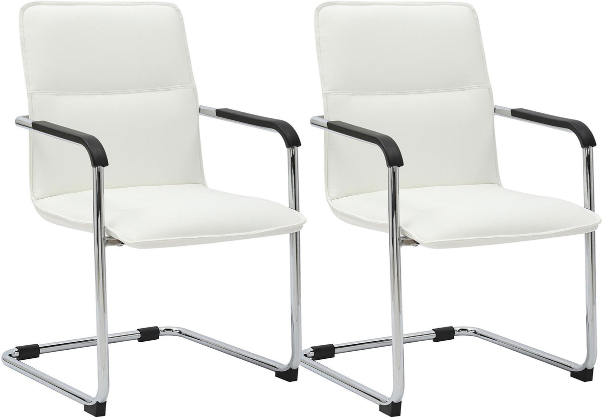 2-pack fribärande stol Seattle konstläder