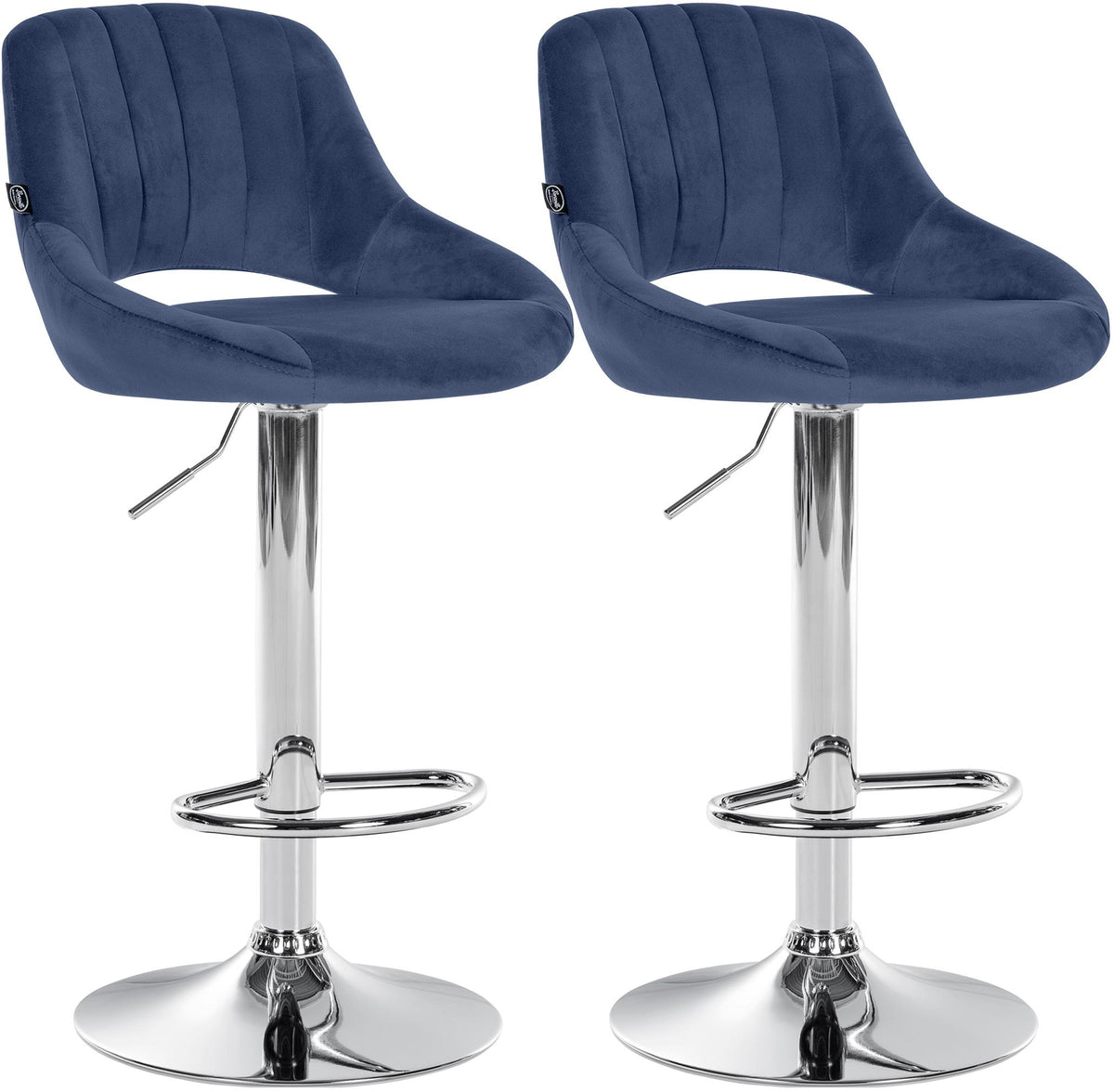 2-pack barstol Milet sammet