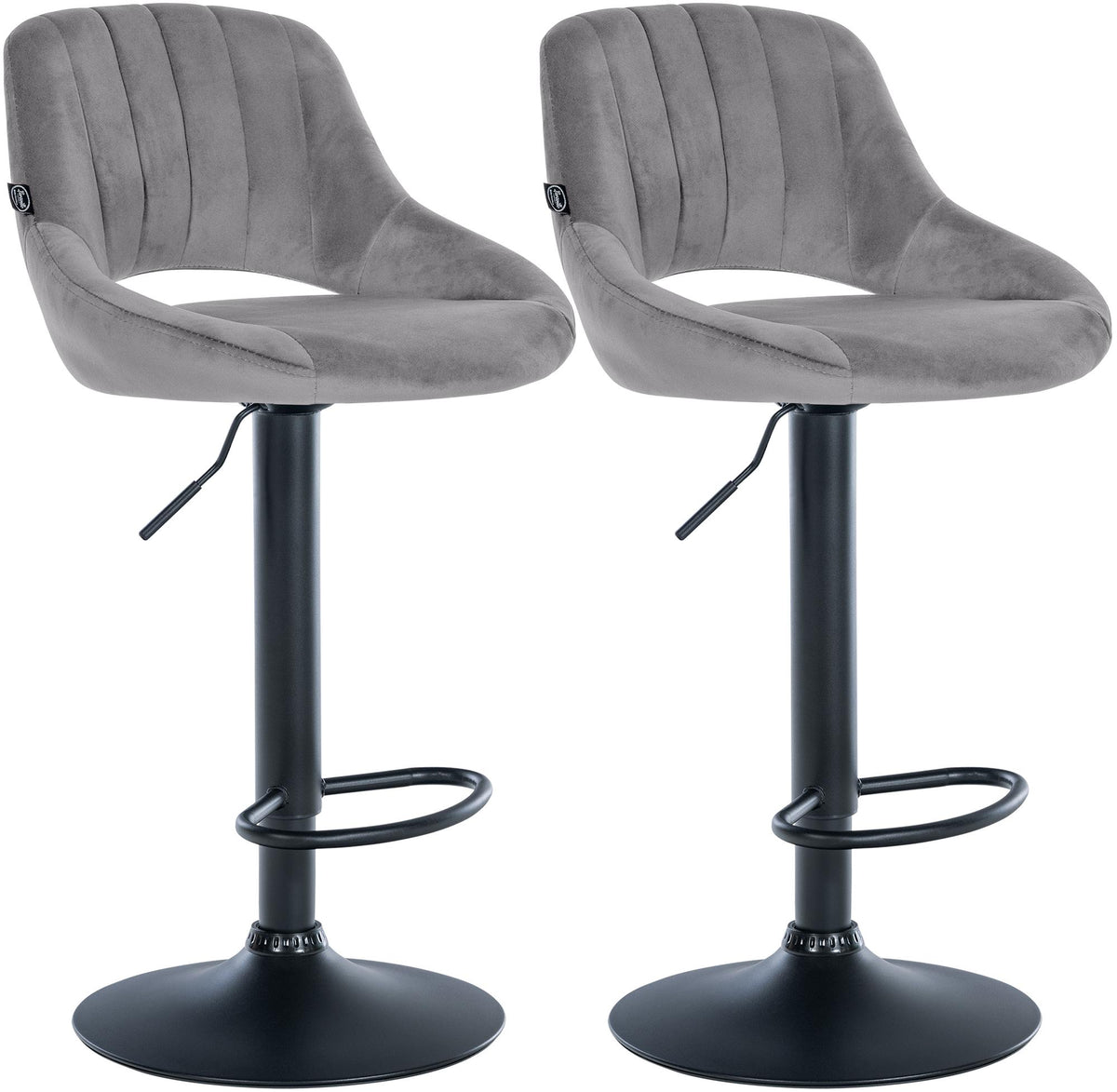 2-pack barstol Milet sammet