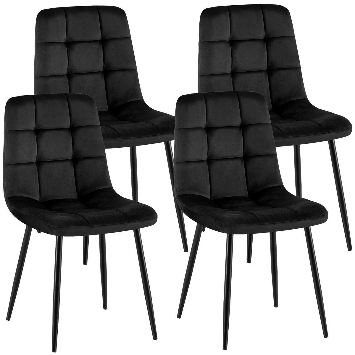 4-pack matstolar Antibes sammet