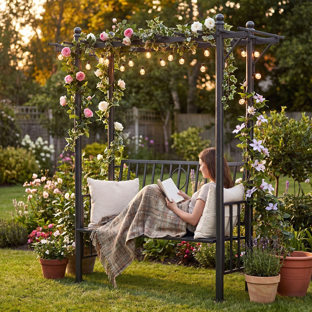 Rosenbåge med sittbänk Luvio