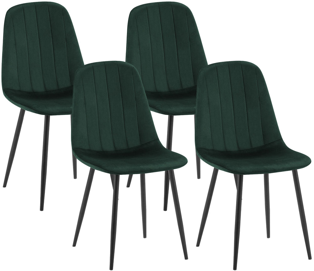 4-pack matstolar Baxter sammet