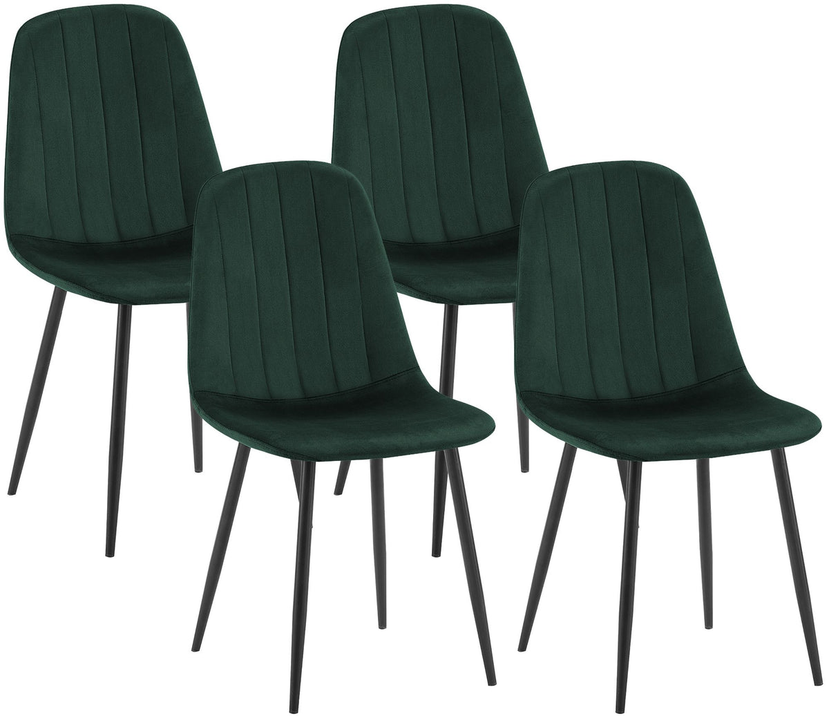 4-pack matstolar Baxter sammet