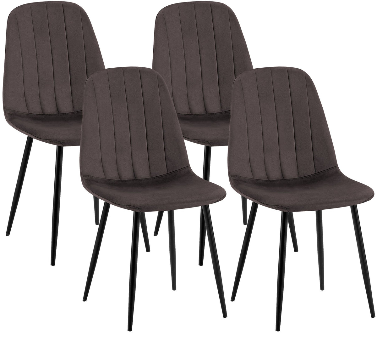 4-pack matstolar Baxter sammet