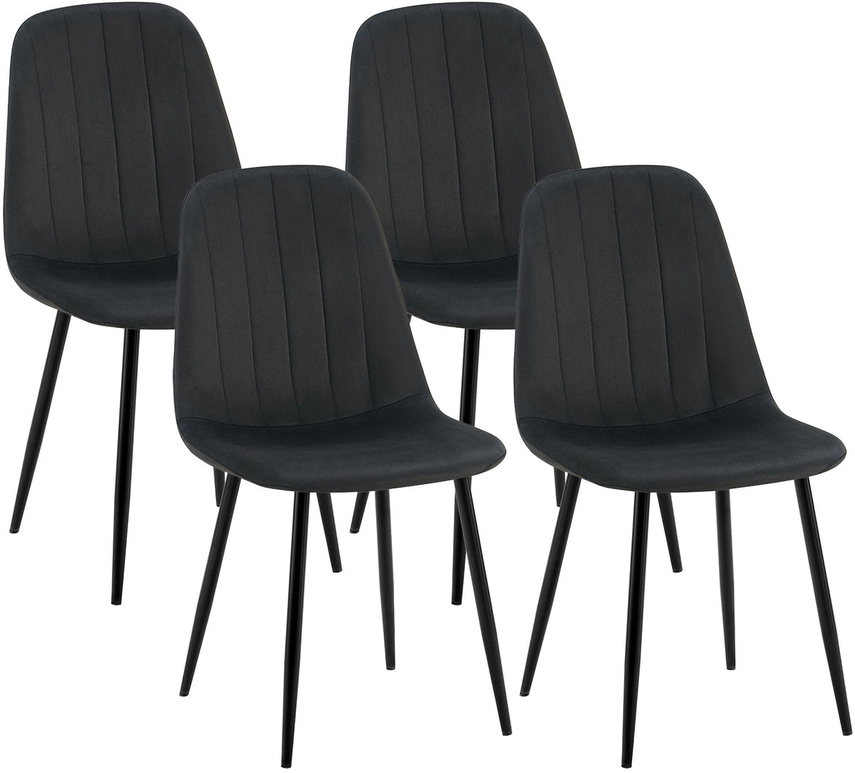 4-pack matstolar Baxter sammet