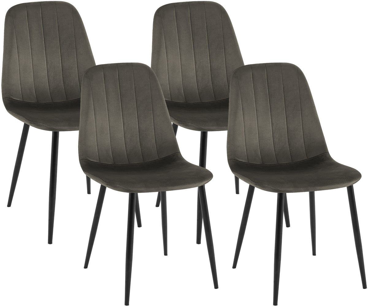 4-pack matstolar Baxter sammet