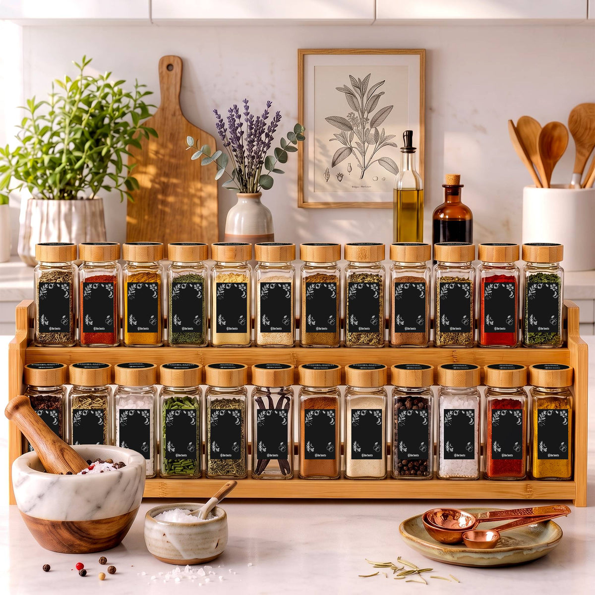 24-pack kryddburkar bambu