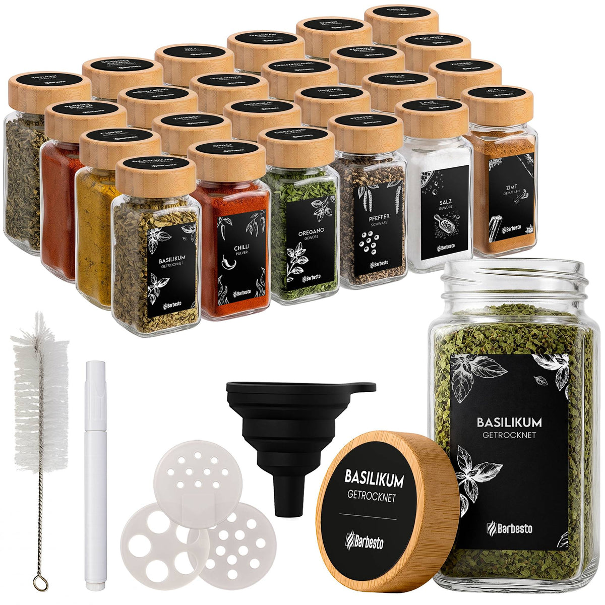 24-pack kryddburkar bambu
