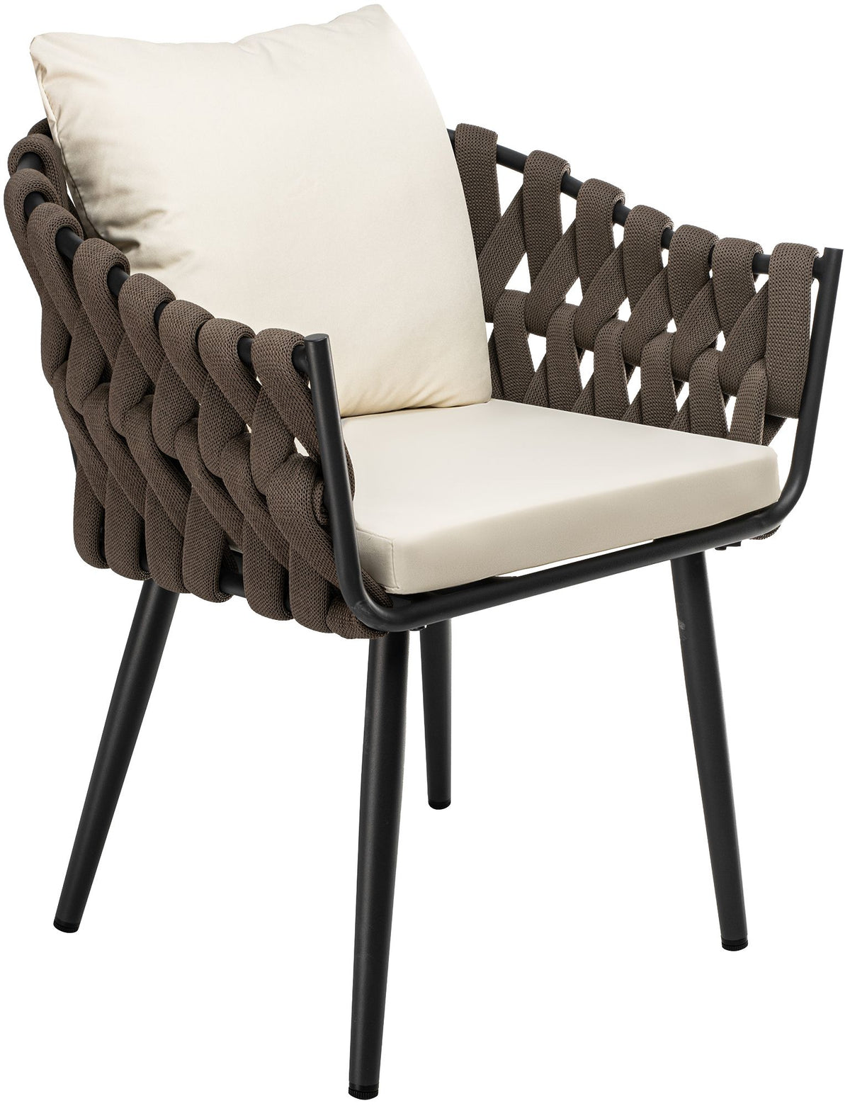 Trädgårdsfåtölj Naxos Taupe med sittdyna