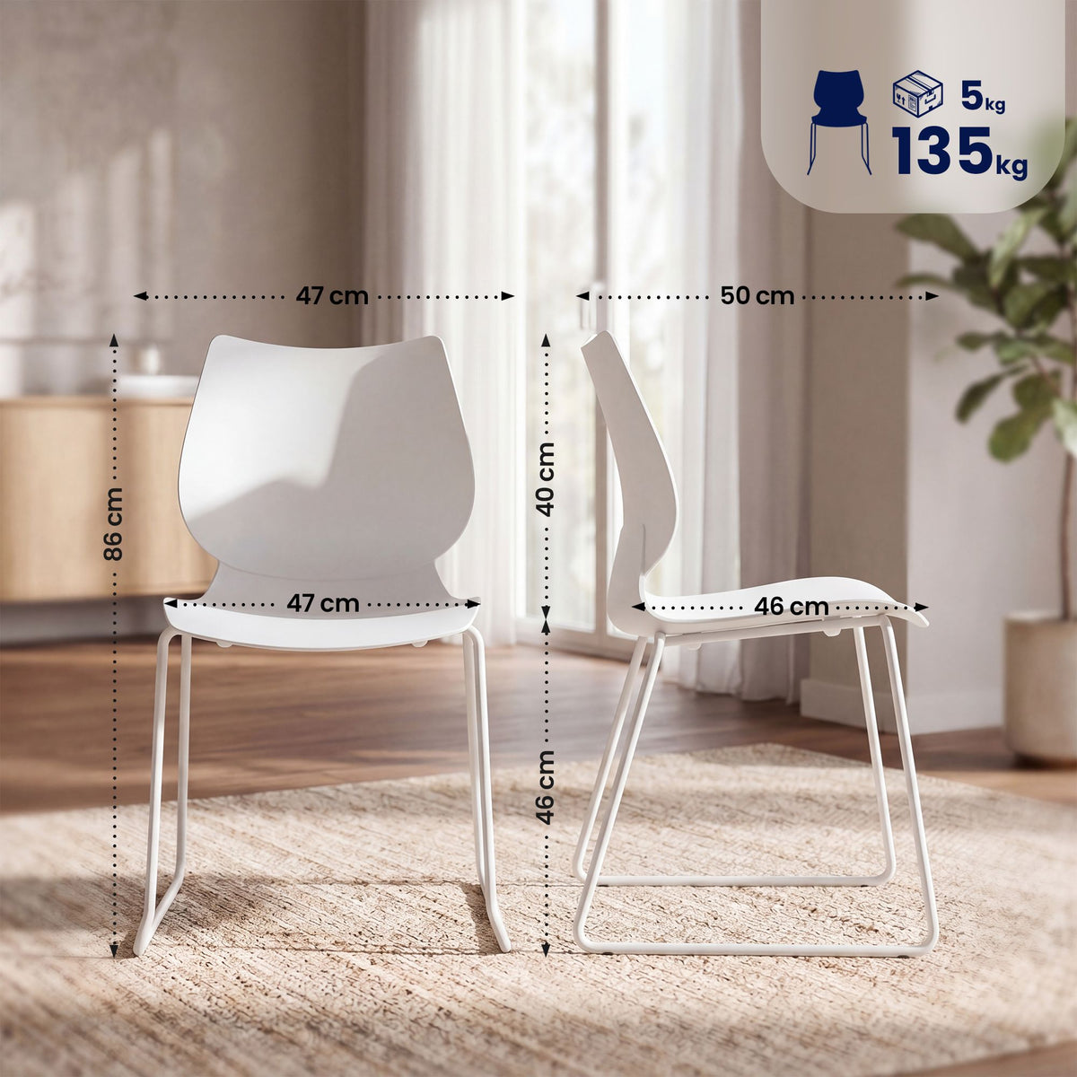 4-pack stapelbara stolar Houma