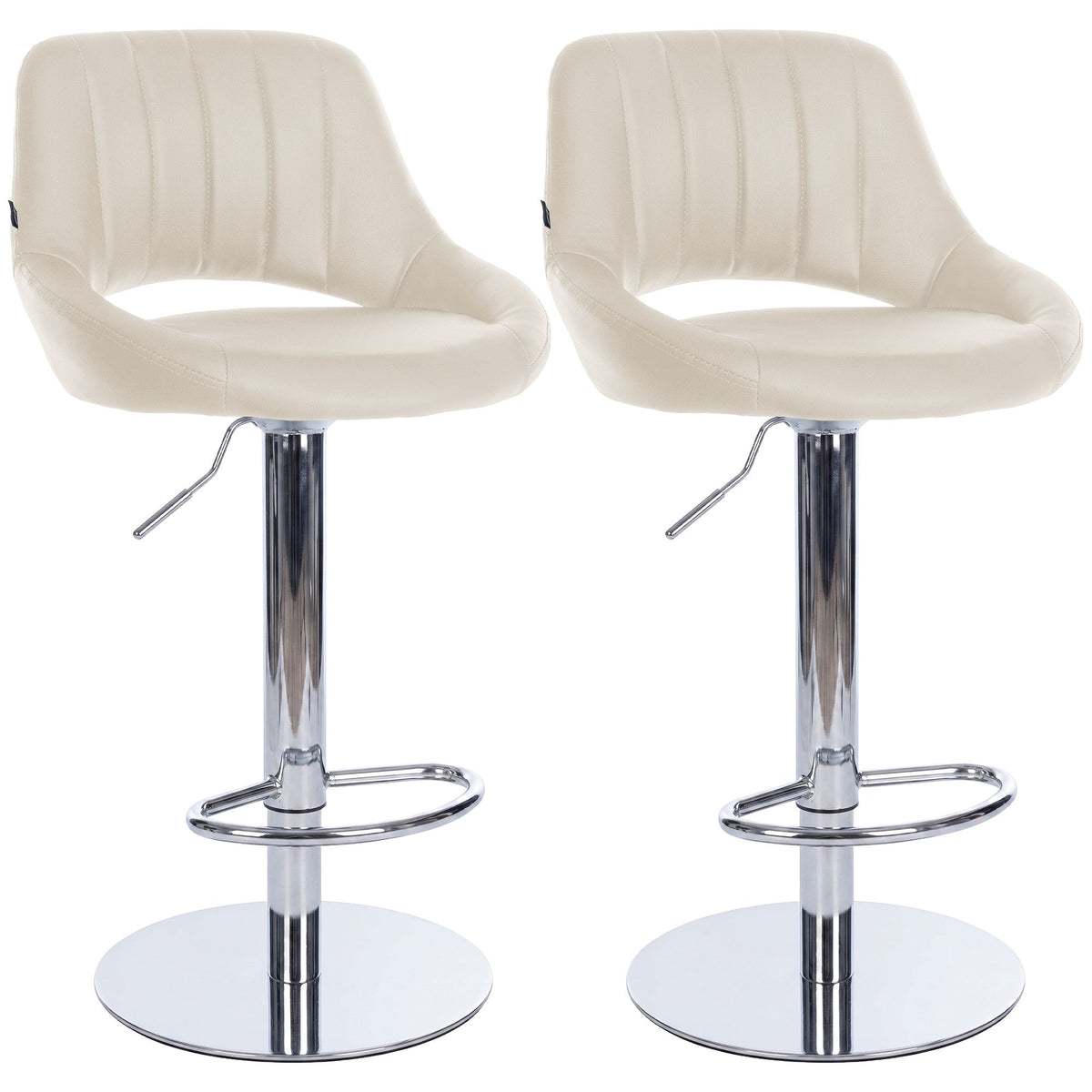 2-pack barstol Milet krom med extra tunga fötter