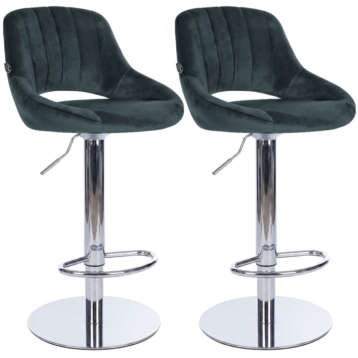 2-pack barstol Milet krom med extra tunga fötter
