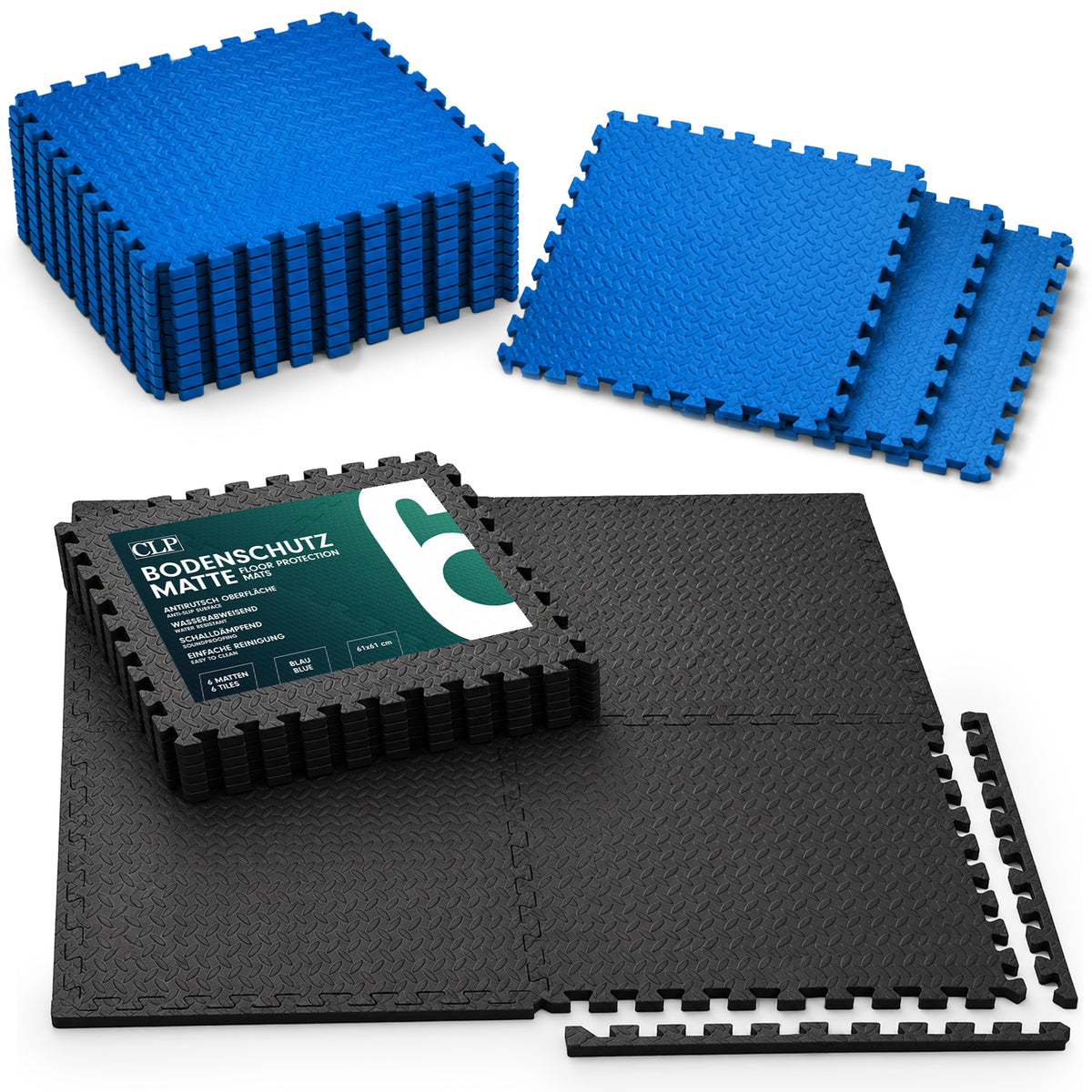 Golvskyddsmatta 61x61 cm 6-pack