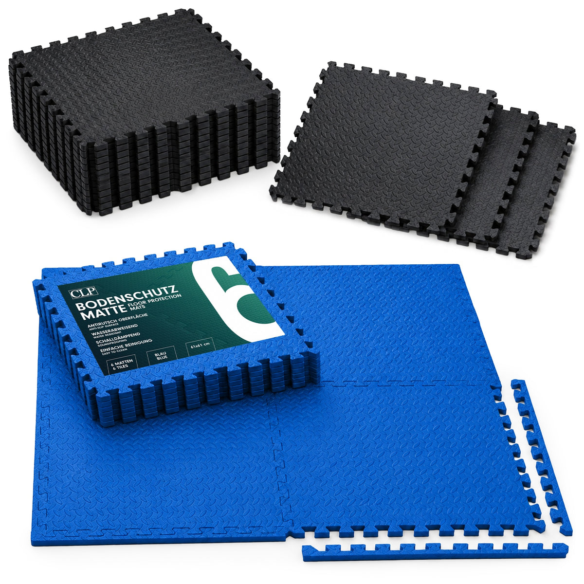 Golvskyddsmatta 61x61 cm 6-pack