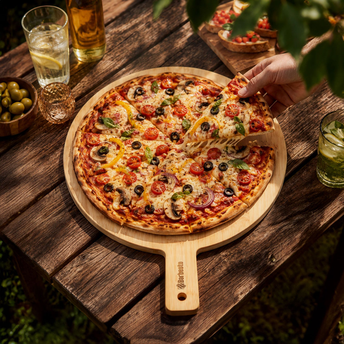 6-pack pizzabrädor Pavia bambu