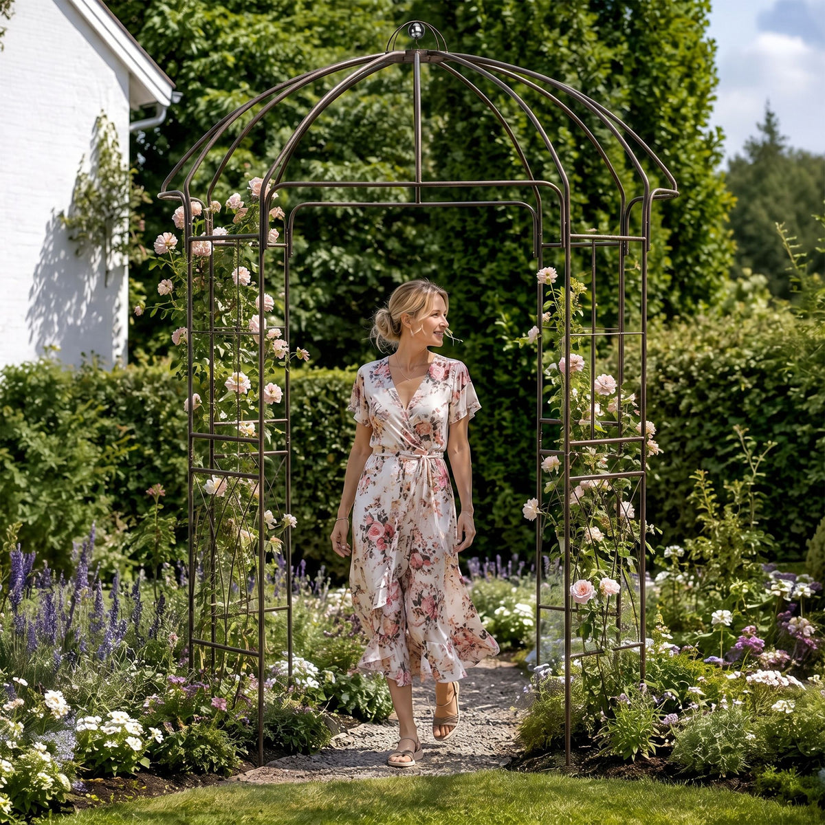 Trädgårdspaviljong Keira med klätterstöd